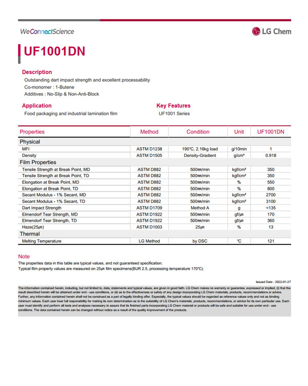 LLDPE UF1001DN